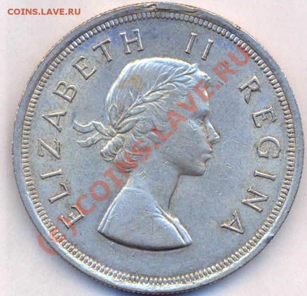 Южная Африка 5 шиллингов 1953г. до 26.02.10г. 22.30МСК - 1953-1