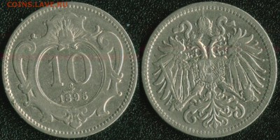 Австрия 10 хелеров 1895 до 22:00мск 06.03.14 - Австрия 10 хелеров 1895