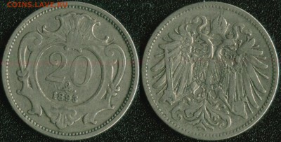 Австрия 20 хелеров 1893 до 22:00мск 06.03.14 - Австрия 20 хелеров 1893