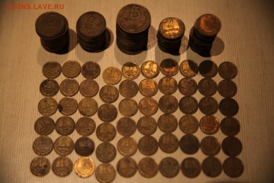170 МОНЕТ (1,2,3,5 копеек СССР)  03.03  22.10 - лот