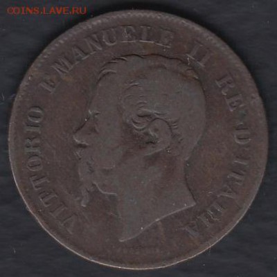 Италия 5 чентезимо 1862 до 04.03.2014 22-00 - Италия 5 чентезимо 1862 б