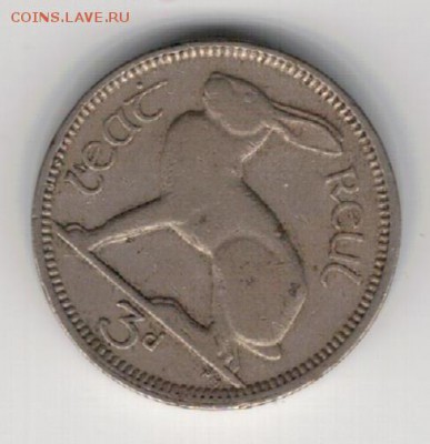 ИРЛАНДИЯ 3 ПЕНСА 1942 ЗАЯЦ ДО 06.03.14 В 22.00МСК (7849) - 4-ир3п42а