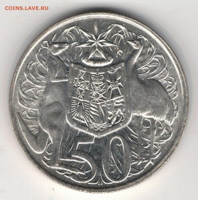 Ag АВСТРАЛИЯ 50 ЦЕНТОВ 1966 ДО 06.03 В 22.00МСК (8004) - 5-ав1
