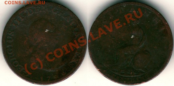 Англия, фартинг, 1799 - до 21-00 МСК 25.02 - angF-1799