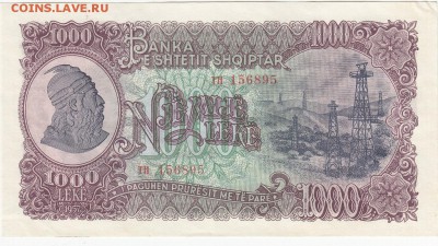 Албания 1000 лек 1957 UNC до 7.03 22:00 мск - IMG_0012