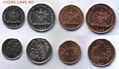 Тринидад и Тобаго набор 4 монеты UNC до 8.03. 22.00 мск - 797979