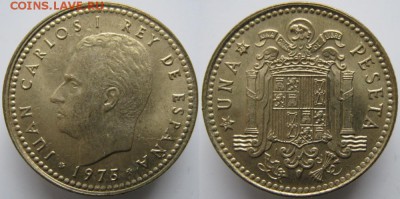 Разная инострань - 5 6 Испания 1 песета 1975 (79)     296