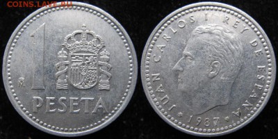 Разная инострань - 5 8 Испания 1 песета 1987   294