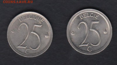 Бельгия 25 сантимов 1964 и 1974 до 06.03.2014 22-00 - Бельгия 25 сантимов а