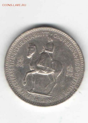 ВЕЛИКОБРИТАНИЯ 5 ШИЛЛИНГОВ(1 КРОНА) 1953 ДО 10.03 - 112
