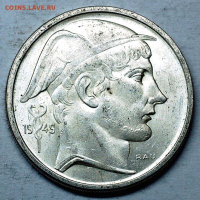 Бельгия_50 франков 1949 "Бог Меркурий"; до 05.03_22.18мск - 7516