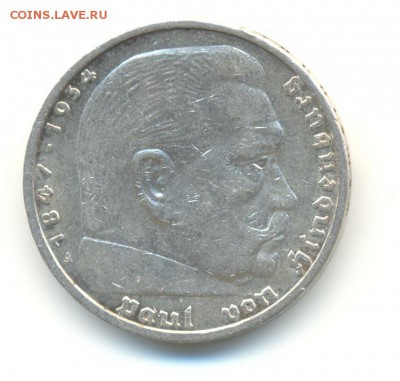 Ag. 3-й рейх 5 марок 1936А. до 11.03  22:00 - 2