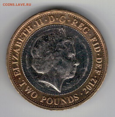 Великобритания 2£ 2012 Чарлз Диккенс 10.03 в 22.00мск (8073) - 4-вел2ф2012