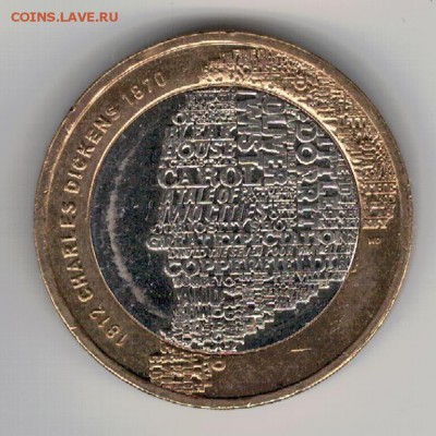 Великобритания 2£ 2012 Чарлз Диккенс 10.03 в 22.00мск (8073) - 4-вел2ф2012а