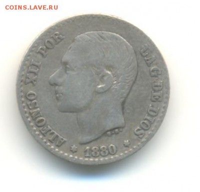 Ag. испания 50 сентимо 1880. до 11.03  22:00 - 9