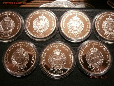 МАЛЬТИЙСКИЙ ОРДЕН 10лир 2005г.ПРУФ 7монет до 07.03 - P3060006.JPG