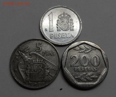 Испания 200 песет 1986г. 5 песет 1957г. - SAM_5039.JPG