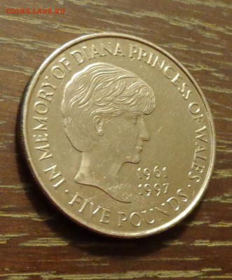 АНГЛИЯ - 5 ФУНТОВ в память о принцессе Диане до 12.03, 22.00 - Англия 5 фунтов Диана 1