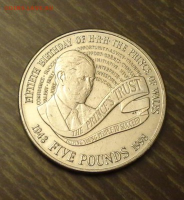 АНГЛИЯ - 5 ФУНТОВ 50 лет принцу Чарльзу до 12.03, 22.00 - Англия 5 фунтов 50 лет принцу Чарльзу 1