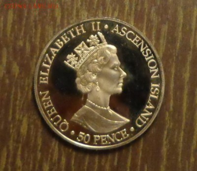 о.ВОЗНЕСЕНИЯ - 50 пенсов КОРОЛЕВА-МАТЬ до 12.03, 22.00 - асеншн айланд королева-мать 1900-2002 - 2