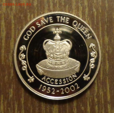 о.СВ.ЕЛЕНЫ - 50 пенсов 50 лет на престоле до 12.03, 22.00 - о-в св. елены корона - 1