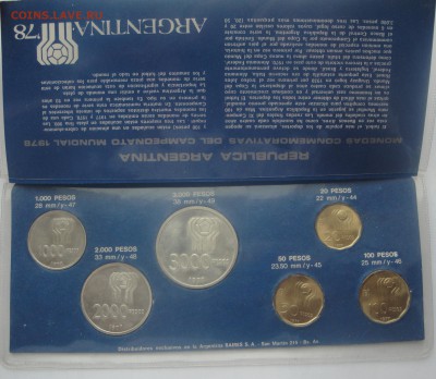 Сет Аргентина 1977 ЧМ по футболу"78 в буклете!!! до 10.03 - набор арг 3