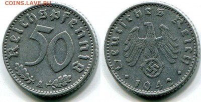 3 Рейх. 50 рейхпфеннигов 1942г. "А" До 11.03.14г. в 22:00 - JMP8jTpQq-M