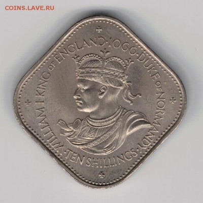 ГЕРНСИ 10 ШИЛЛИНГОВ 1966 ВИЛЬЯМ I ДО 13.03 В 22.00МСК (7848) - 4-герн1