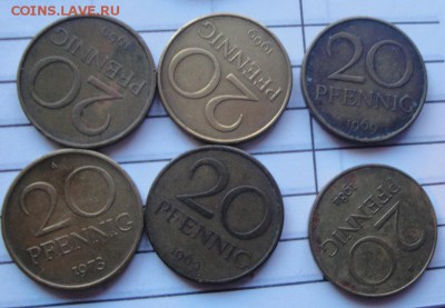 ГДР бронзовые 20 пф. 1964,73,84 гг  до 14.3  в 21-00 мск - 3.3.13 жетоны  журналы 049.JPG
