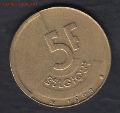 Бельгия 5 франков 1993 до 12.03.2014 22-00 - Бельгия 5 франков 1993 а