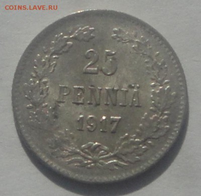 25 пенни Финляндия 1917 без короны до 13.04 - 25 п 17 1