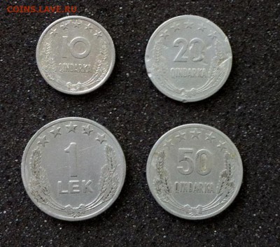 АЛБАНИЯ 1964 год  4 монеты  до 16.03 - Албания 64 -1