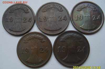 ГЕРМАНИЯ,2 РЕЙХСПФЕННИГА 1924 (дворы-A,E,G,J,F )!до 13.03. - S6000447.JPG