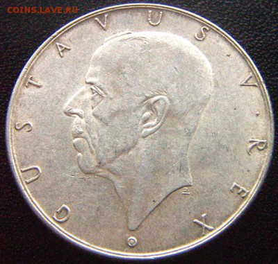 Швеция_памятные 2 кроны 1938. Серебро; до 12.03_22.08мск - 7617