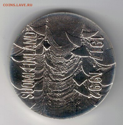 Ag Финляндия 100 марок 1992 Независимость 17.03 в 22ч (8292) - 5-фин