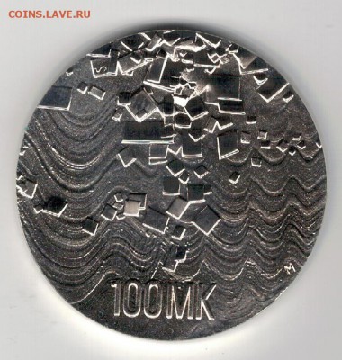 Ag Финляндия 100 марок 1992 Независимость 17.03 в 22ч (8292) - 5-фин1