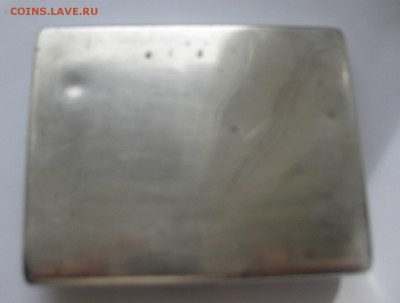 Портсигар вес 222 проба 84 с золотыми накладками - 2