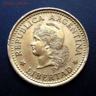 АРГЕНТИНА 10 сентаво (1971) до 15.03 (22.00) - Аргентина 10 сентаво (1971) А