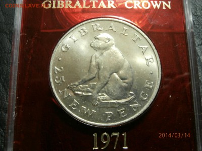 ГИБРАЛТАР. крона ОБЕЗЬЯНА. 1971г. до 15.03 - P3140028.JPG