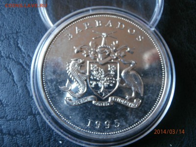 БАРБАДОС 5долларов 1995г. 50 лет ООН до 15.03 - P3140001.JPG