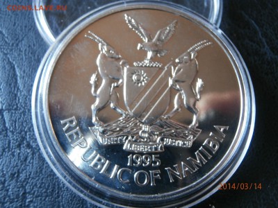НАМИБИЯ 10 долларов 1995г. 50 лет ООН до 15.03 - P3140007.JPG