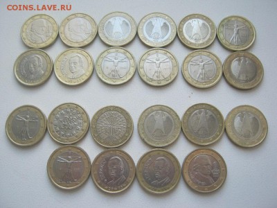 1 Евро (22 шт.) и 10 центов (20 шт.) - 5