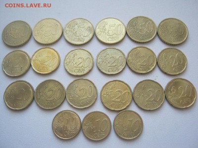 50 центов (12 шт.)+20 центов (29 шт.)+10 центов (3 шт.) - 6а
