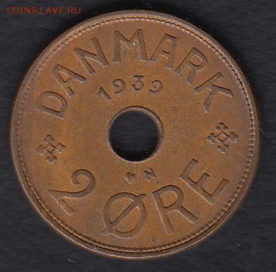 Дания 2 эре 1939 до 15.03.2014 22-00 - Дания 2 эре 1939 а