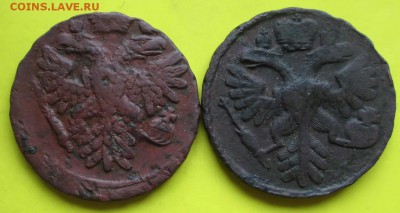 Две деньги 1740года.Разные орлы!До 17.03.14г - 2деньги 1740 2