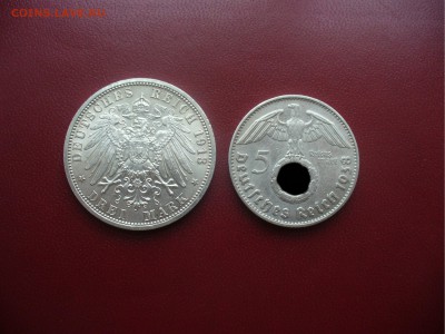 3 марки 1913 и 5 марок 1938 - P1170680.JPG