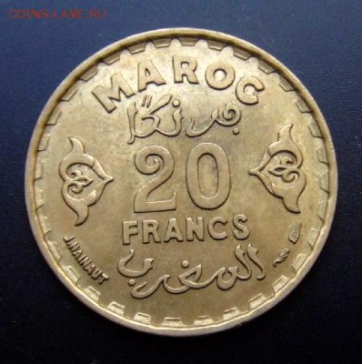 ФРАНЦ. МАРОККО 20 франков (1951) до 18.03 (22.00) - Франц. Марокко 20 франков (1951) №5 Р