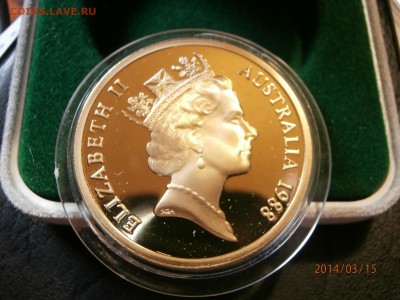 АВСТРАЛИЯ 5 долларов ПАРЛАМЕНТ  ПРУФ 1988г. до 16.03 - P3150005.JPG