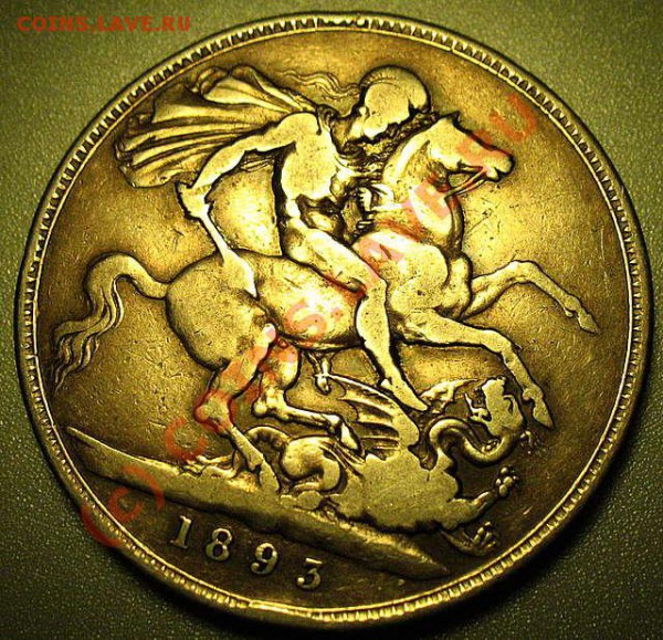 1 Крона 1893 год (Королева Виктория) Англия -1900 руб - 5294021