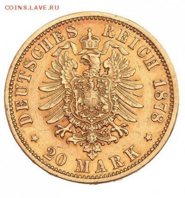 Оценка. 20 марок Гамбург 1878г. 10 крон Дания 1900г. Золото. - 218271372